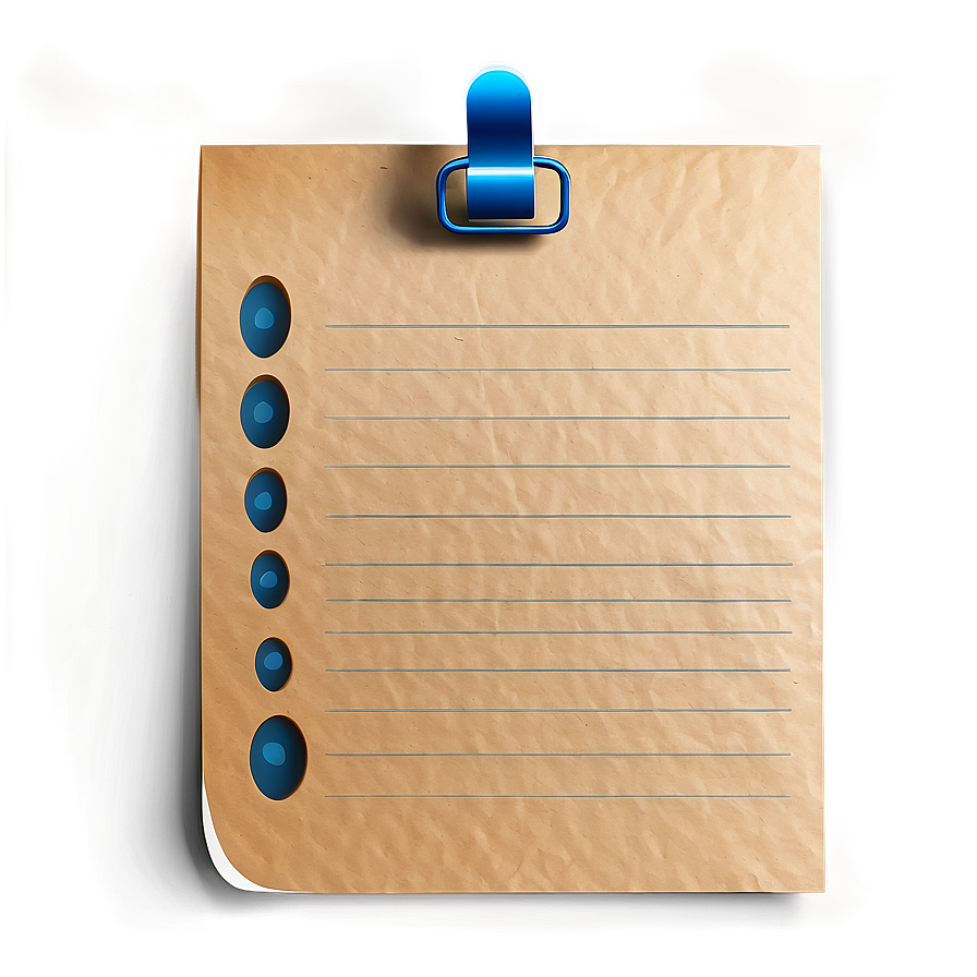 Note Paper With Clip Png 28 PNG Image