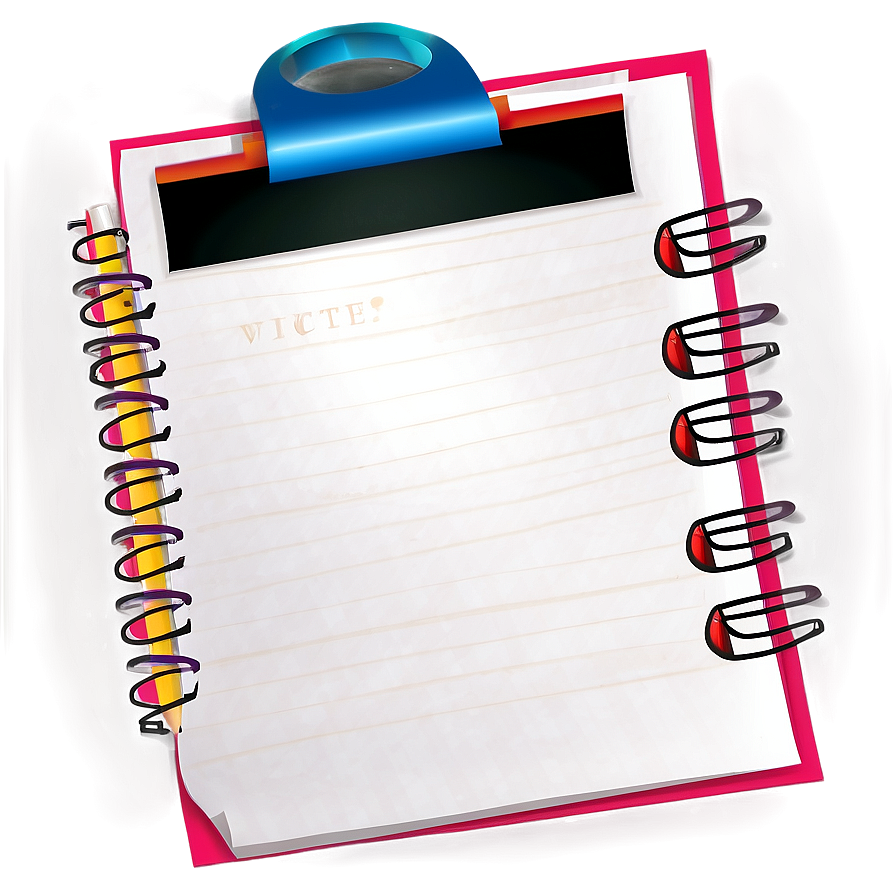 Note Paper With Clip Png Twm PNG Image