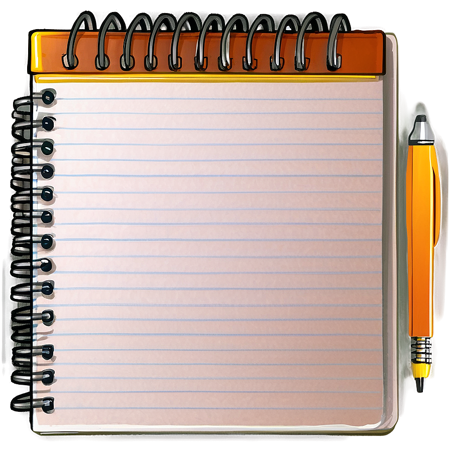 Notebook Paper With Binder Png 05252024 PNG Image