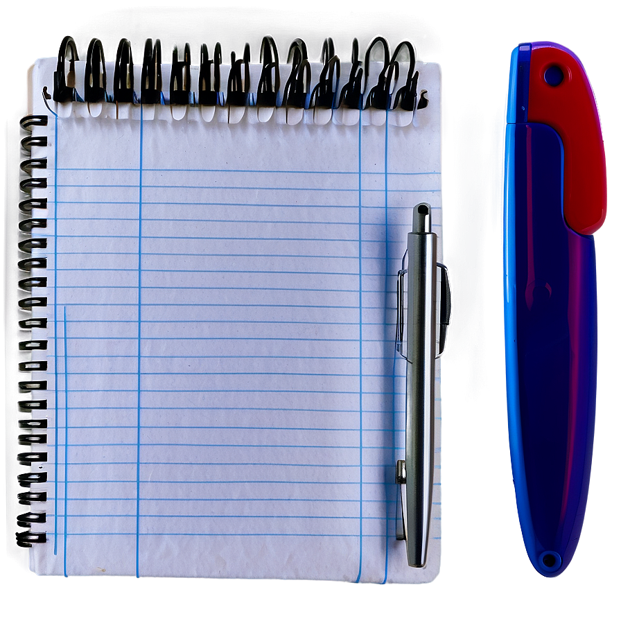 Notebook Paper With Clip Png Wqt21 PNG Image