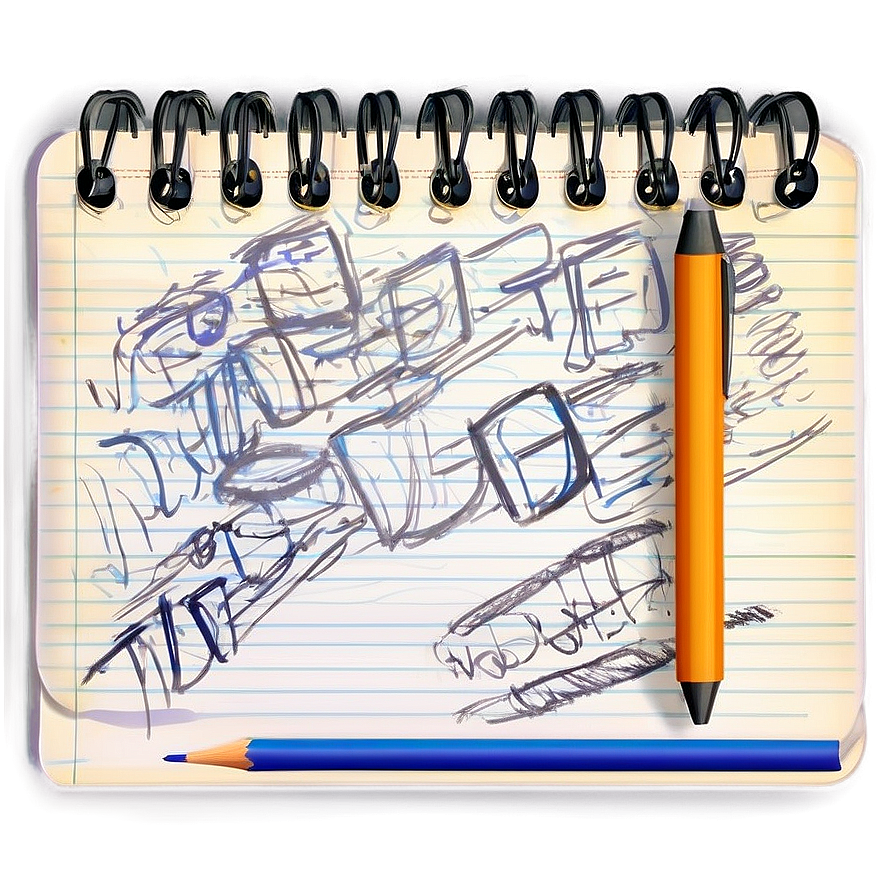 Notebook Paper With Doodles Png 81 PNG Image