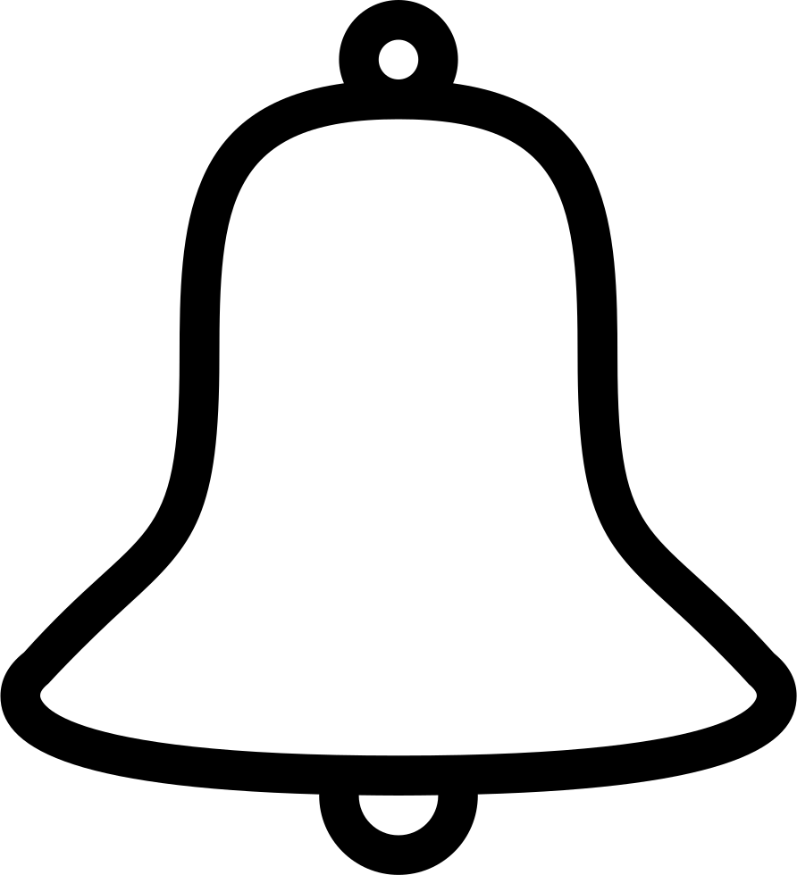 Notification Bell Icon Outline PNG Image