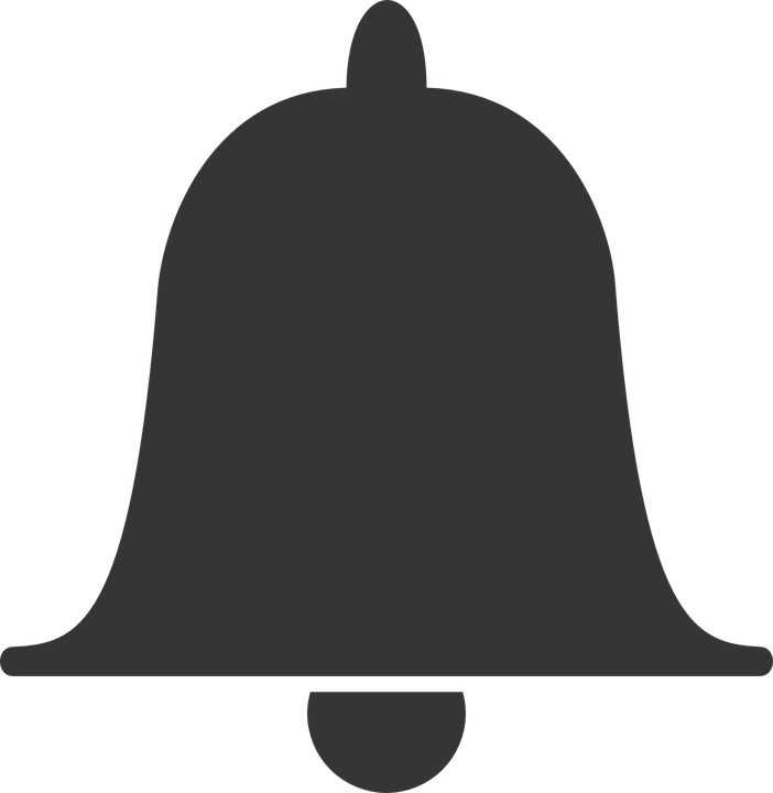 Notification Bell Icon Silhouette PNG Image