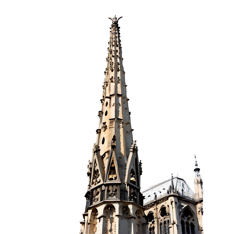 Notre Dame Spire View Png Jfj31 PNG Image