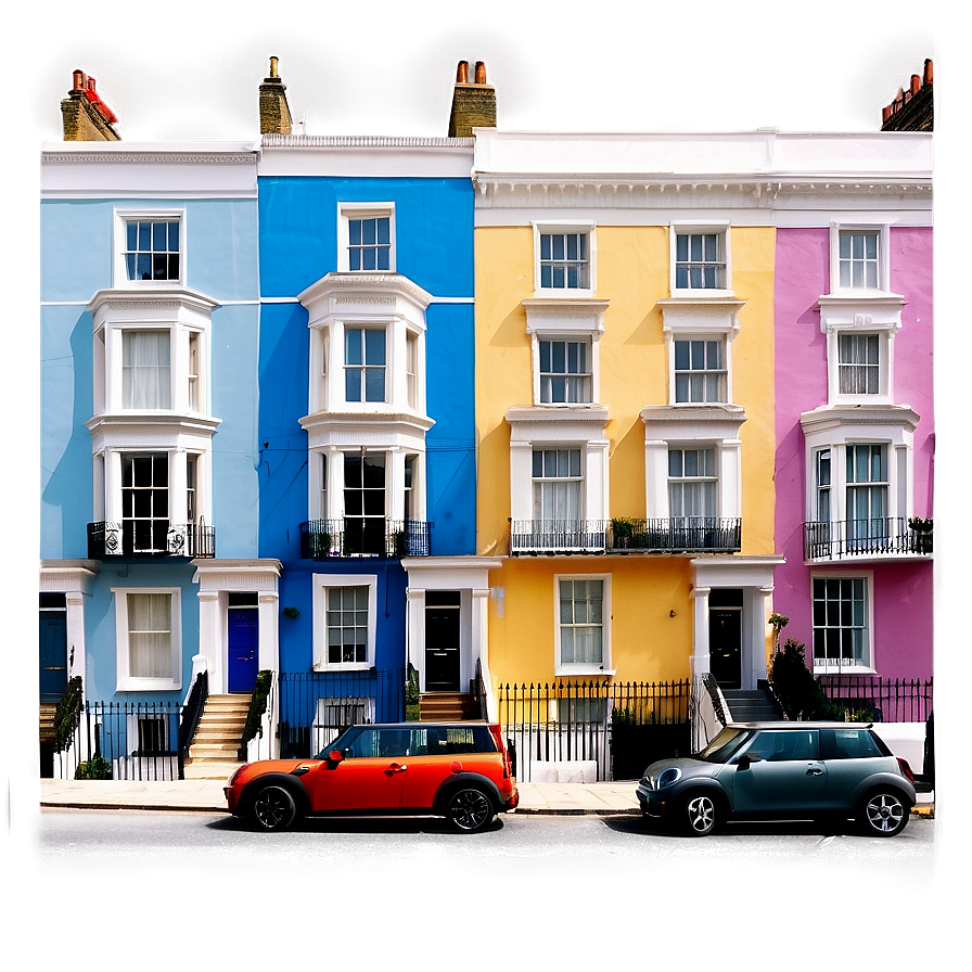 Notting Hill Colorful Houses Png Pxa60 PNG Image