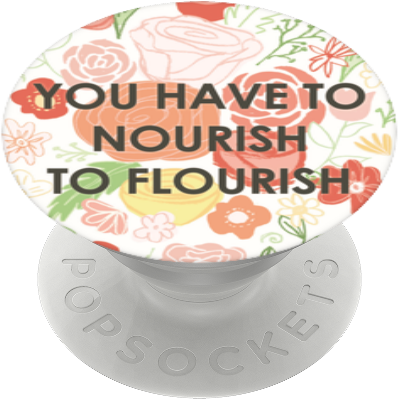 Nourishto Flourish Pop Socket Design PNG Image