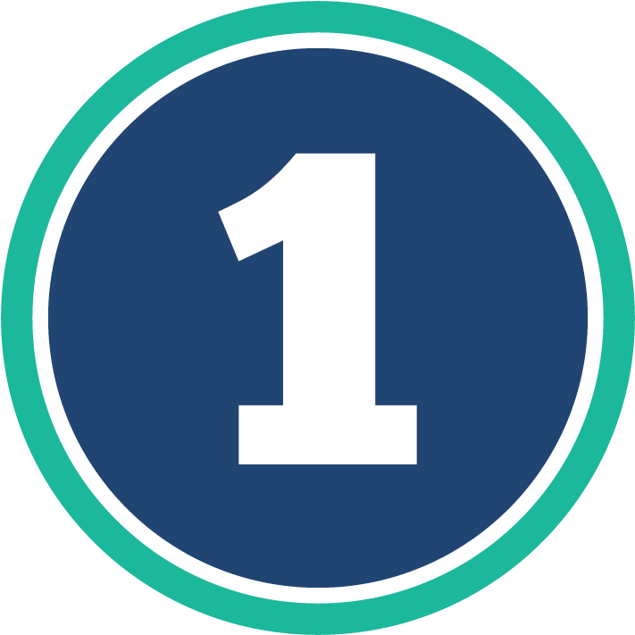 Number One Icon Circle Background PNG Image