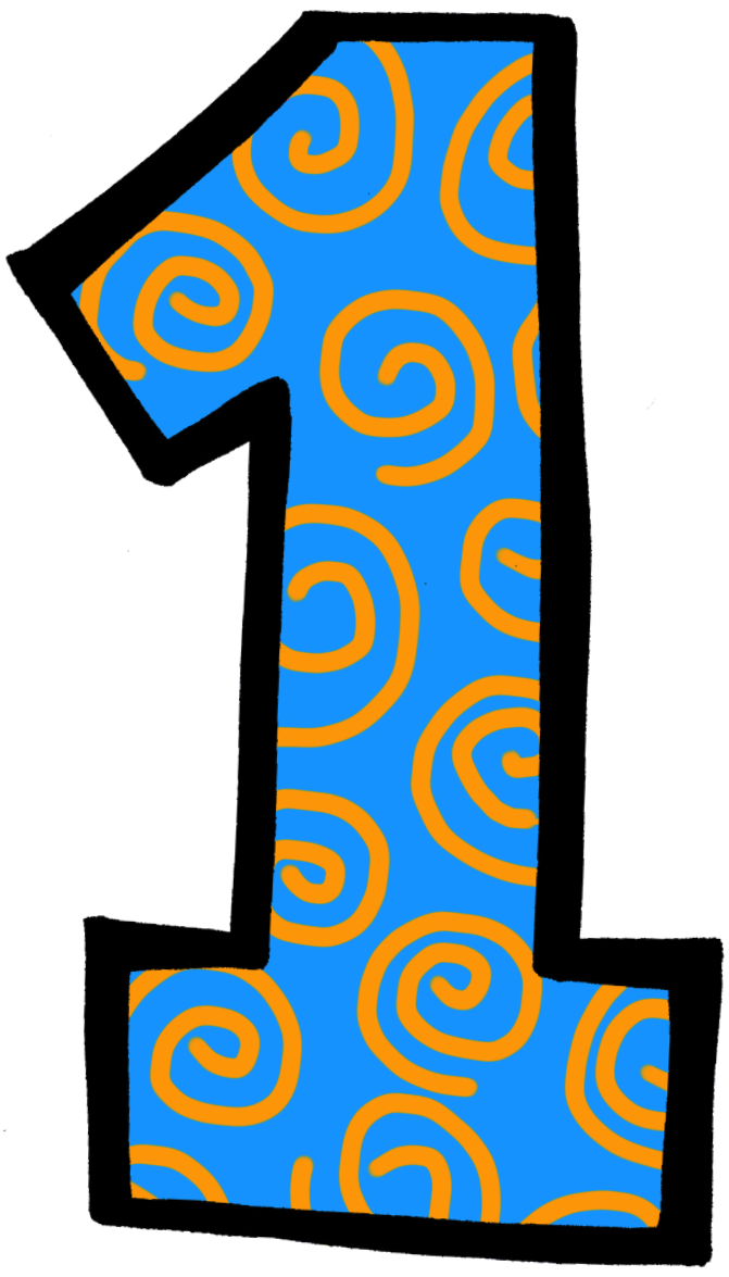 Number One Spiral Pattern PNG Image