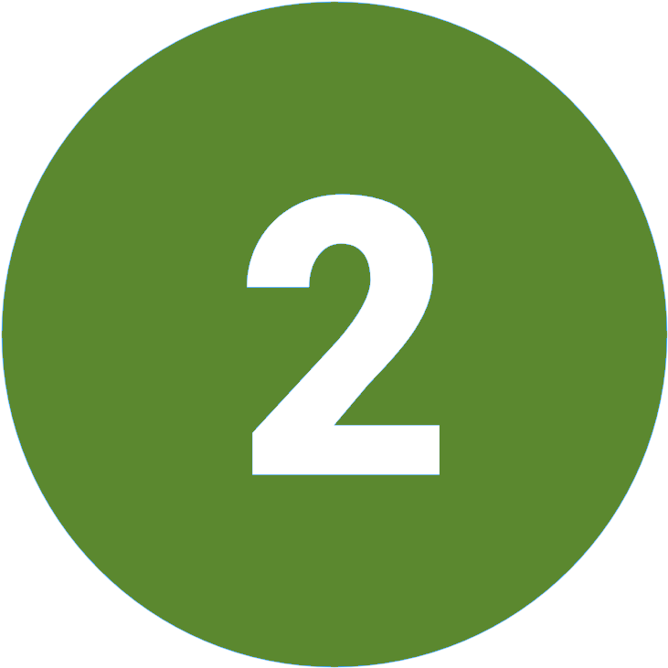 Number2 Green Circle Icon PNG Image