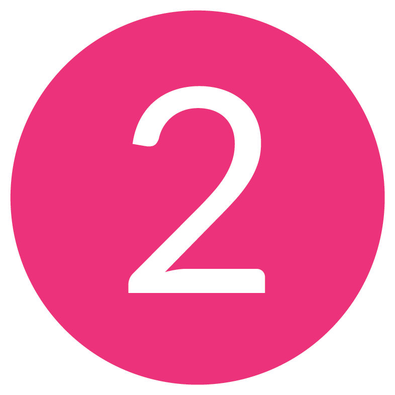 Number2 Icon Pink Background PNG Image