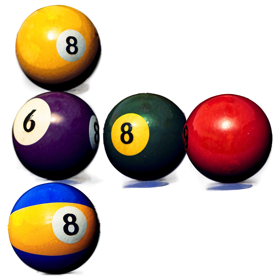 Numbered Pool Ball Collection Png 06212024 PNG Image