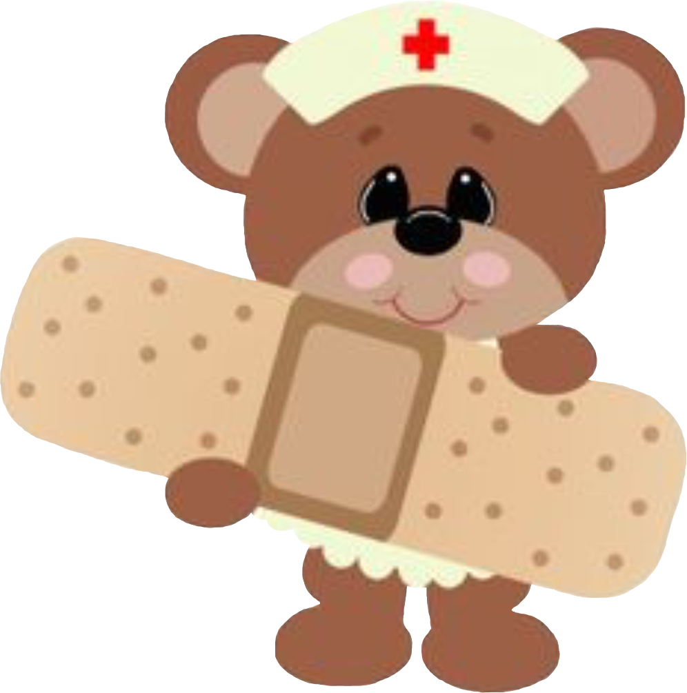 Nurse Bear With Bandage PNG Image