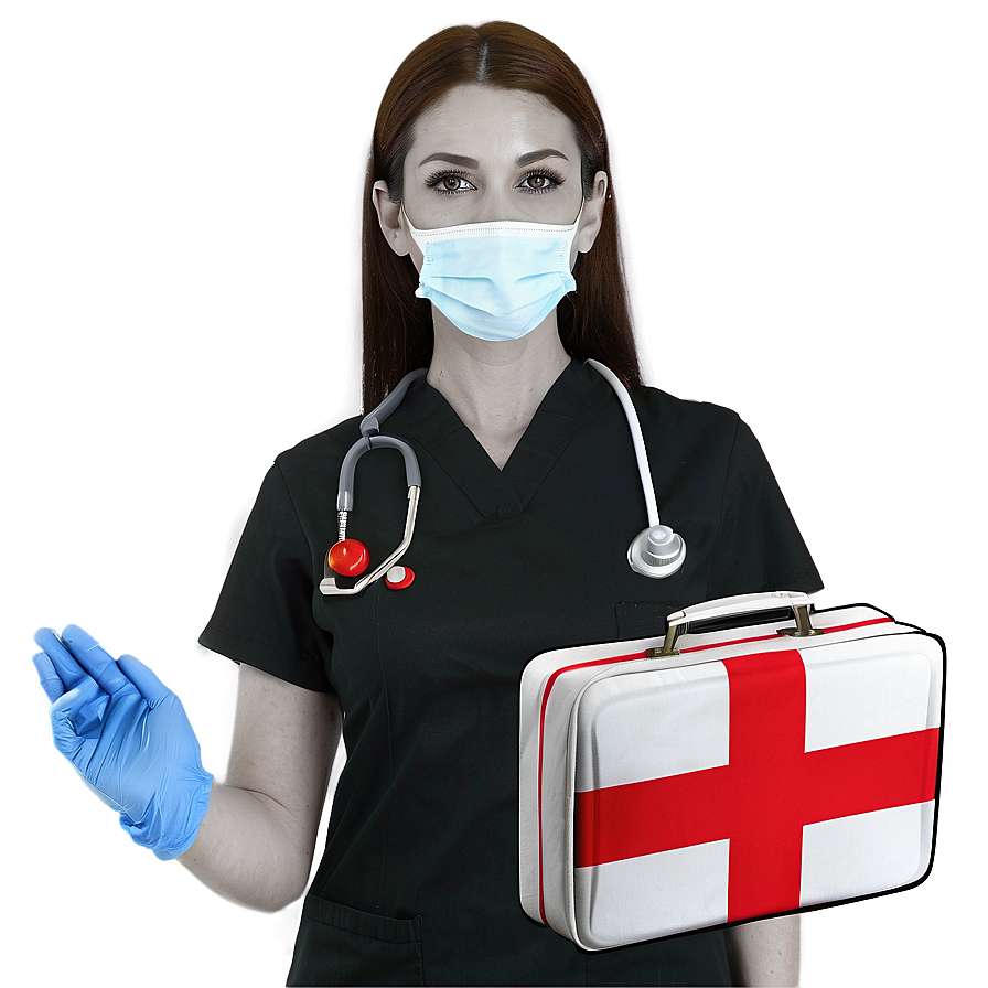 Nurse With First Aid Kit Png Feb PNG Image