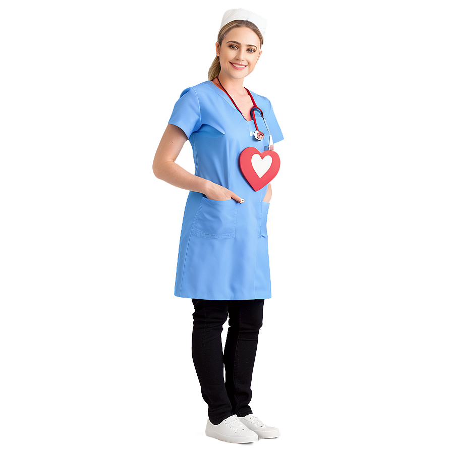 Nurse With Heart Symbol Png Npj76 PNG Image