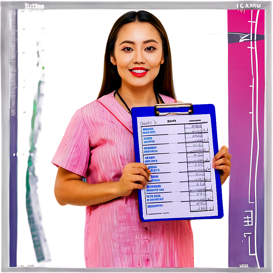 Nurse With Medical Chart Png 05242024 PNG Image