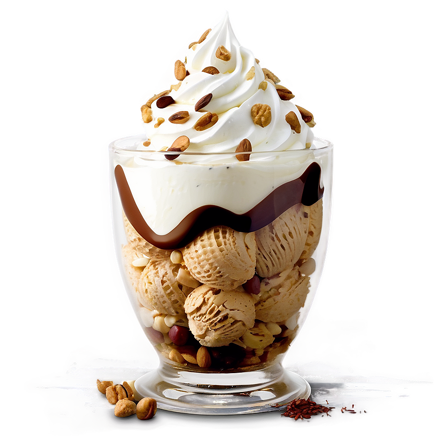 Nutty Ice Cream Sundae Png Mdq80 PNG Image