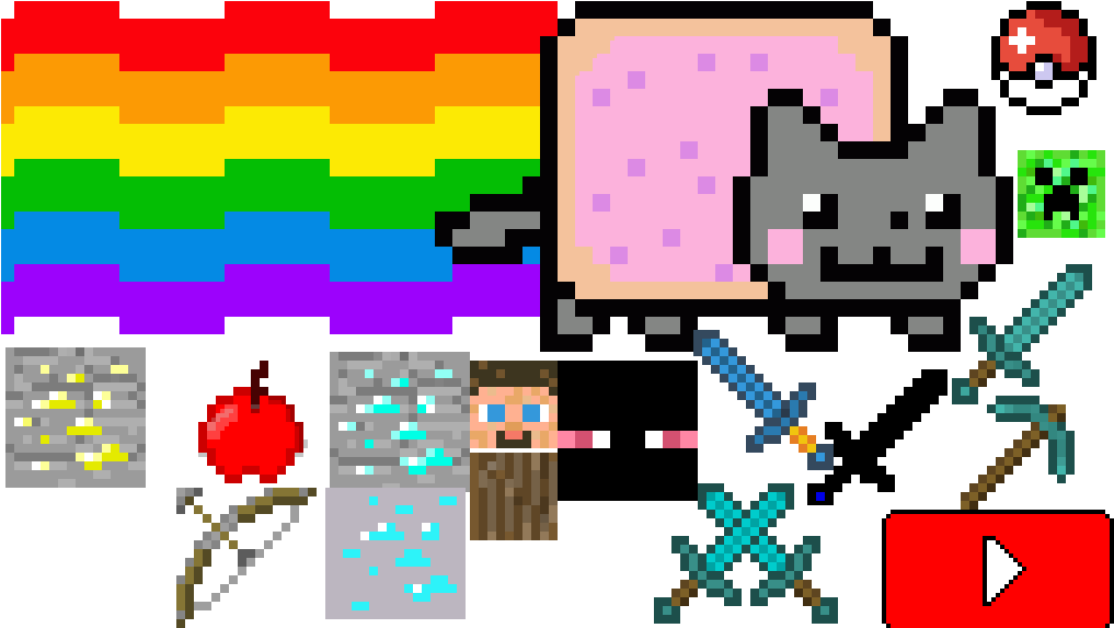 Nyan Catand Popular Video Game Items PNG Image