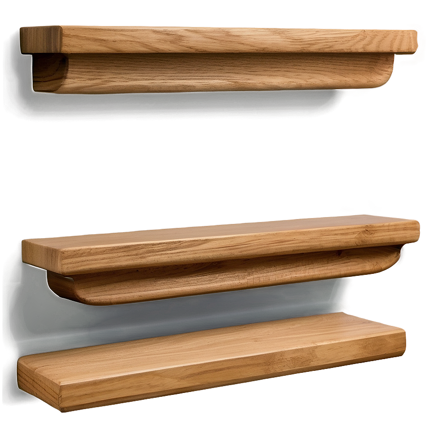 Oak Floating Shelves Png Djd PNG Image