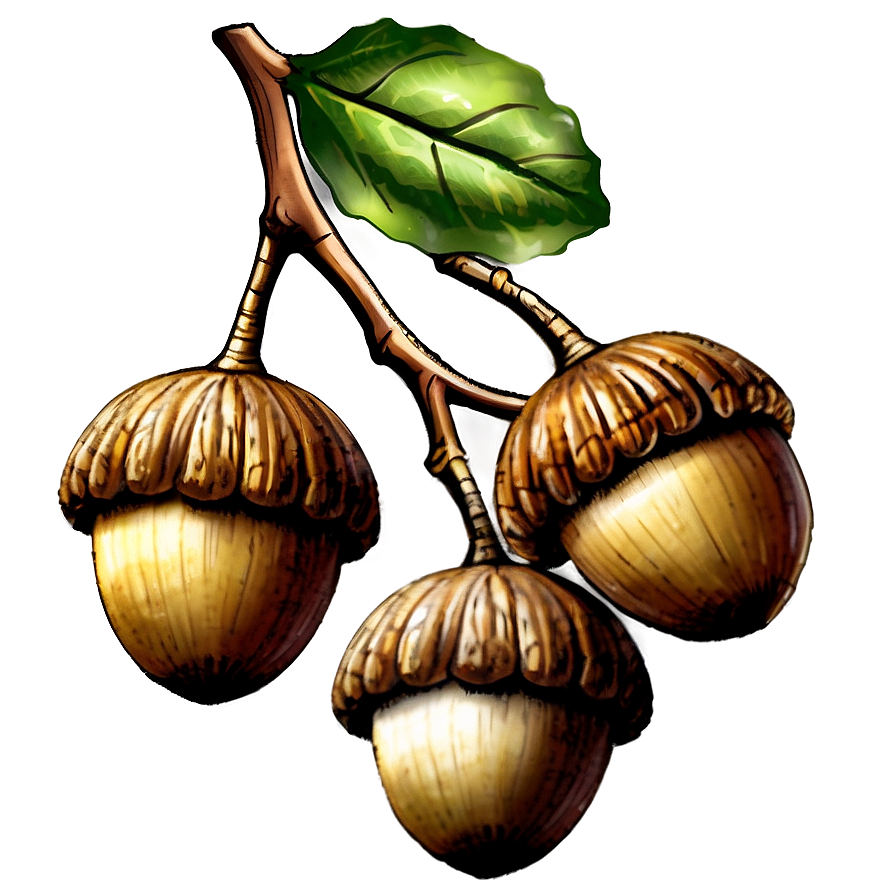 Oak Tree Acorn Png Fmp PNG Image