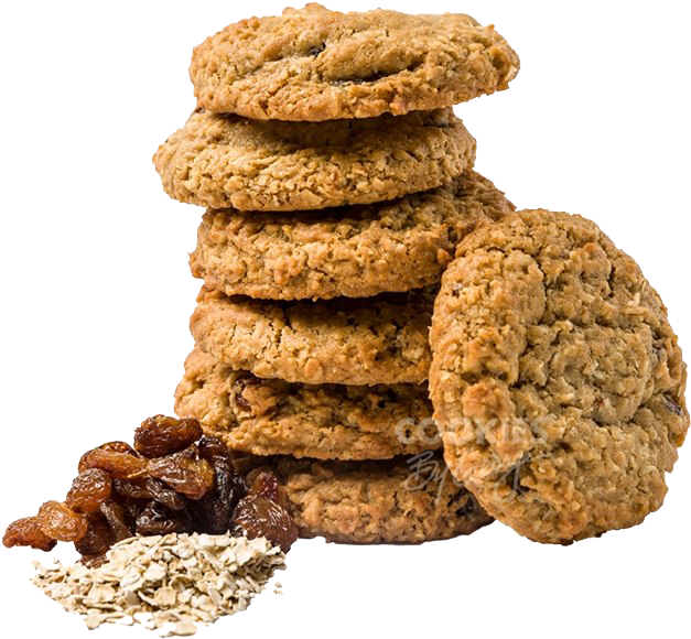 Oatmeal Raisin Cookies Stack PNG Image