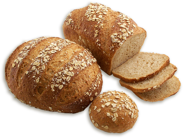 Oatmeal Topped Breadand Rolls PNG Image