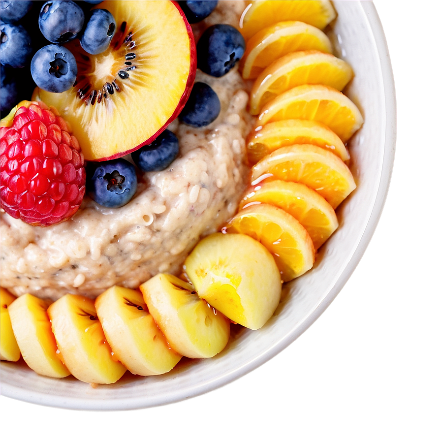 Oatmeal With Fruits Png Rpq PNG Image