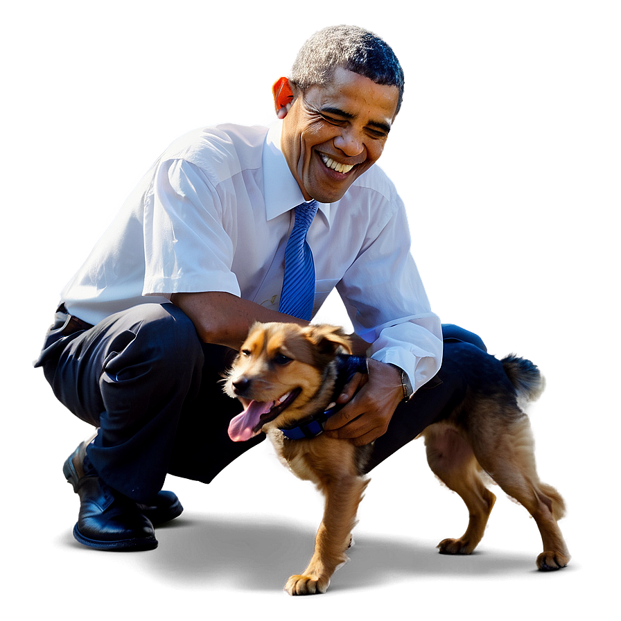 Obama And Dog Png 6 PNG Image