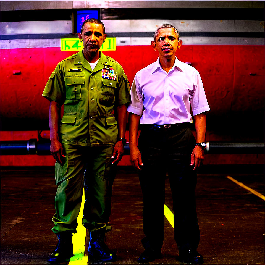 Obama And Military Png Nrh PNG Image