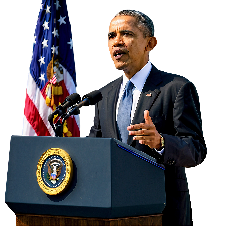 Obama Giving Speech Png Xcq35 PNG Image