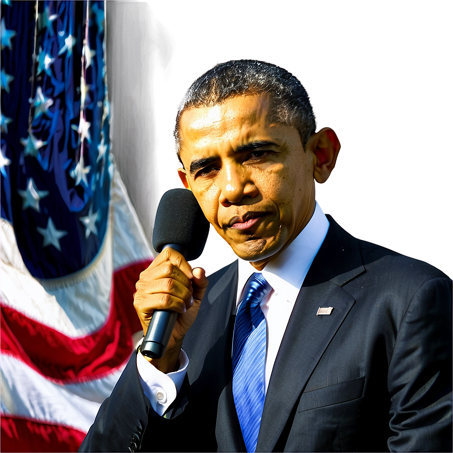 Obama With Microphone Png 81 PNG Image