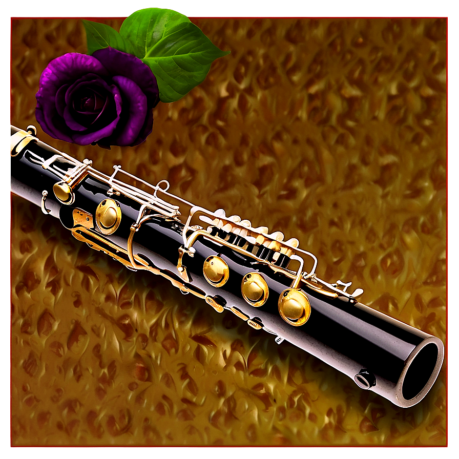 Oboe On Velvet Background Png Eyi72 PNG Image