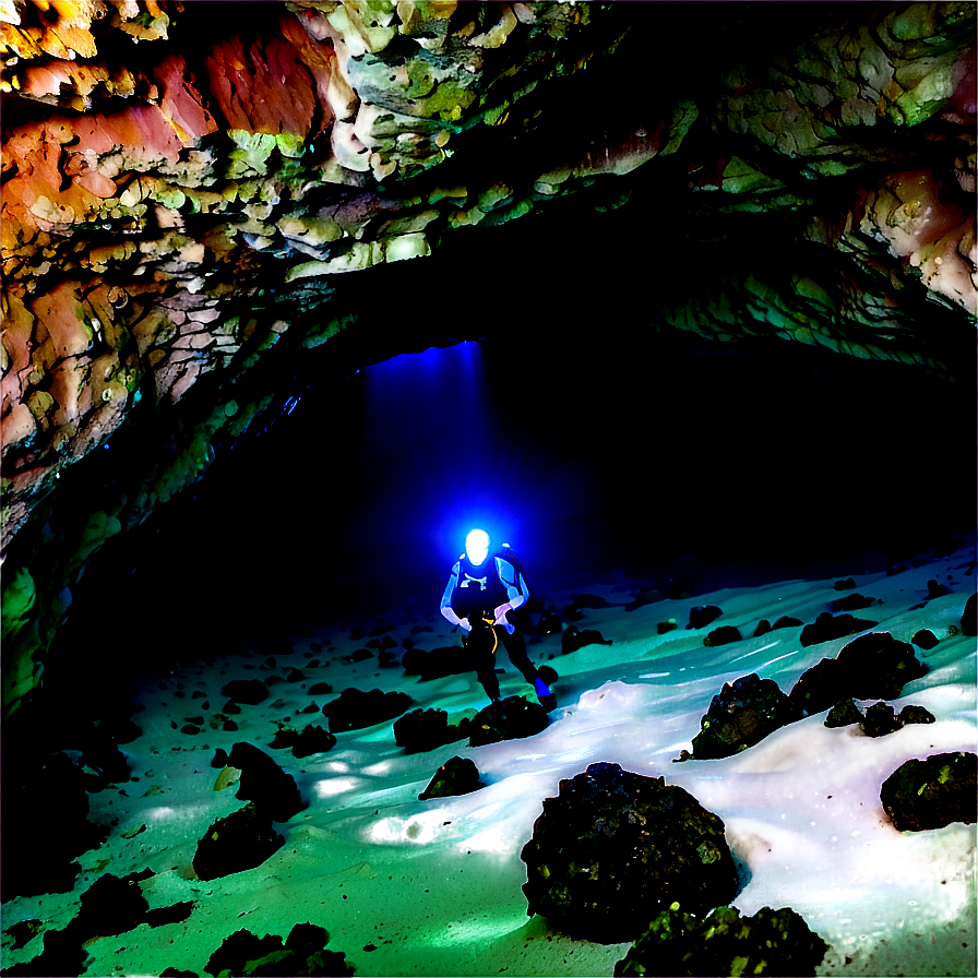 Ocean Cave Exploration Png Flx59 PNG Image