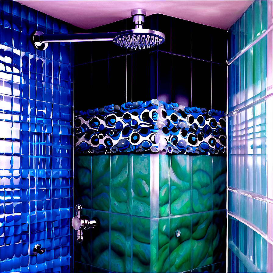 Ocean-inspired Shower Design Png Ida8 PNG Image