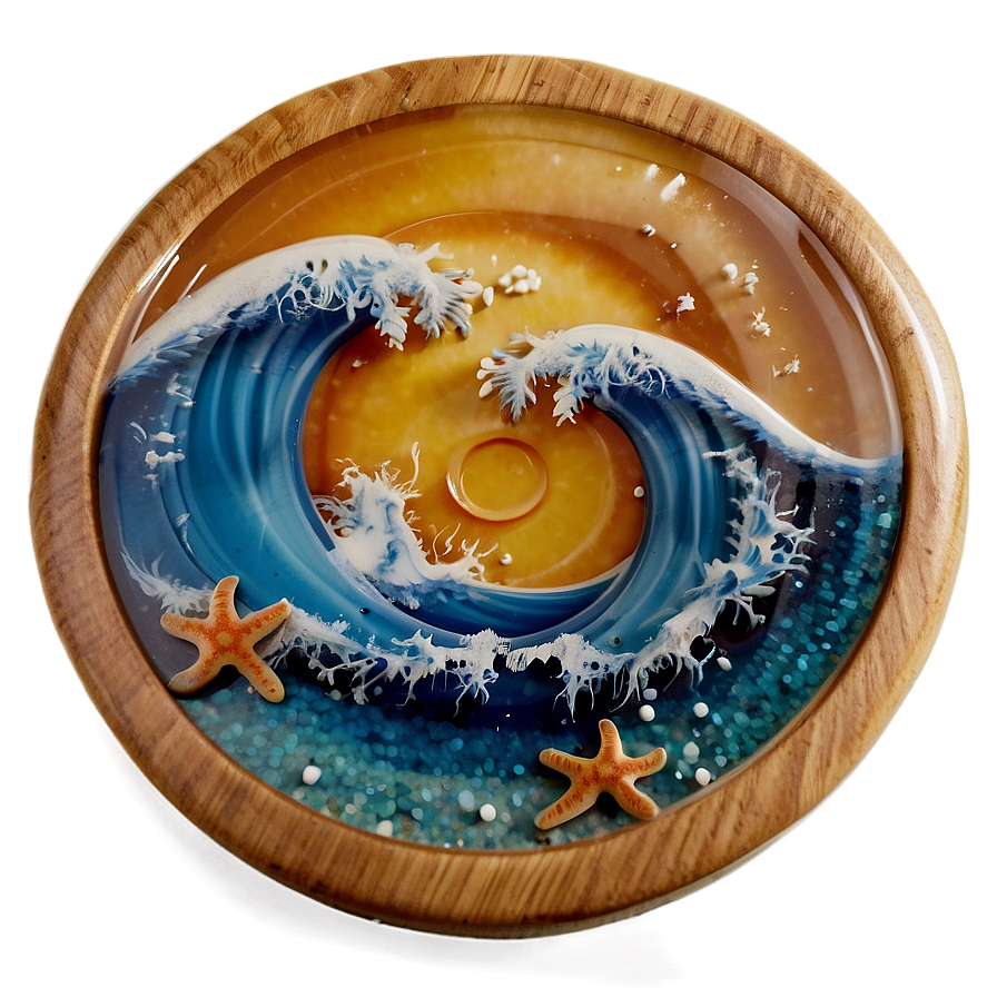 Ocean Resin Coaster Png Awp PNG Image