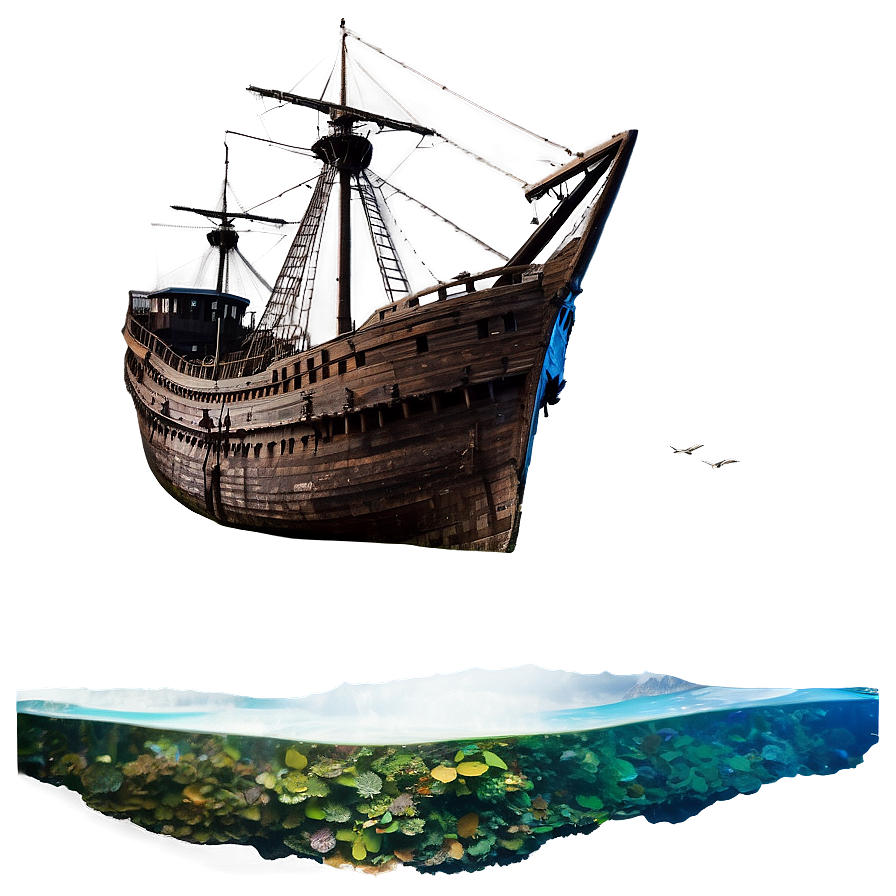 Ocean Shipwreck Mystery Png 05212024 PNG Image