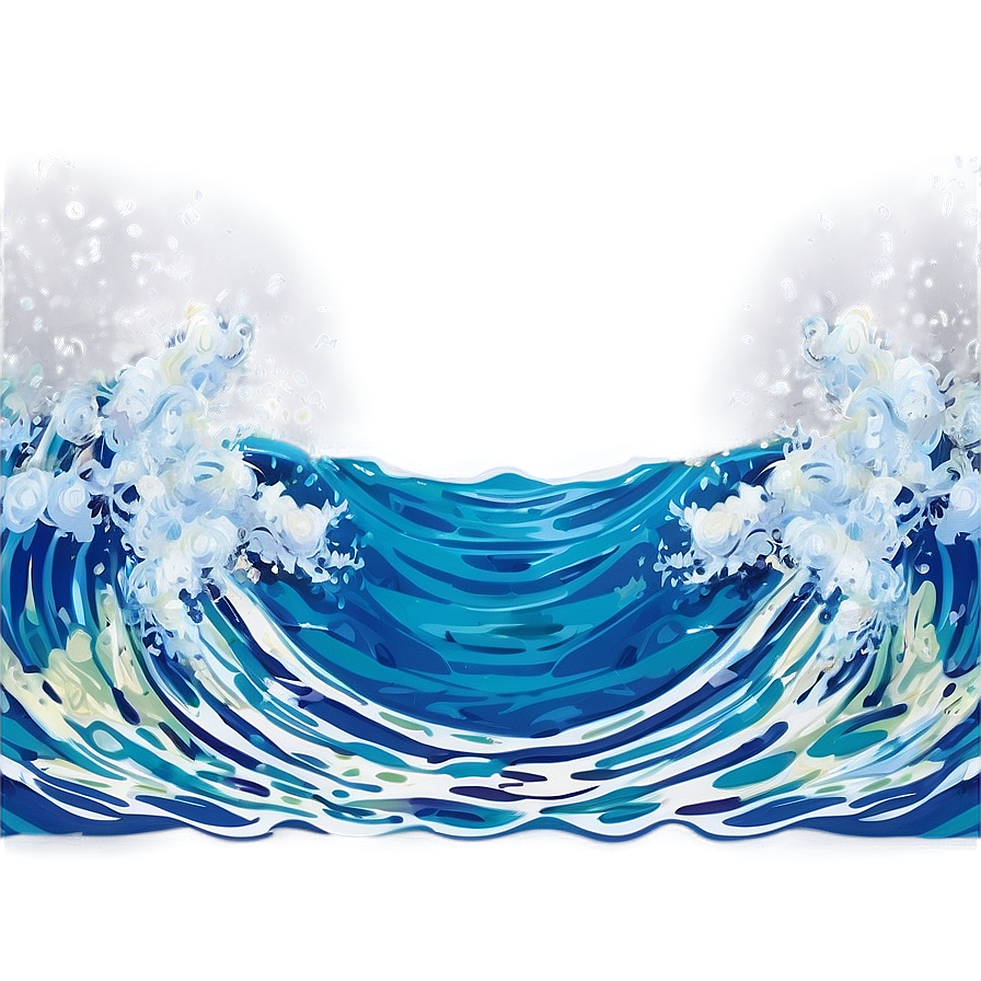 Ocean Wave Graphic Png Knq PNG Image