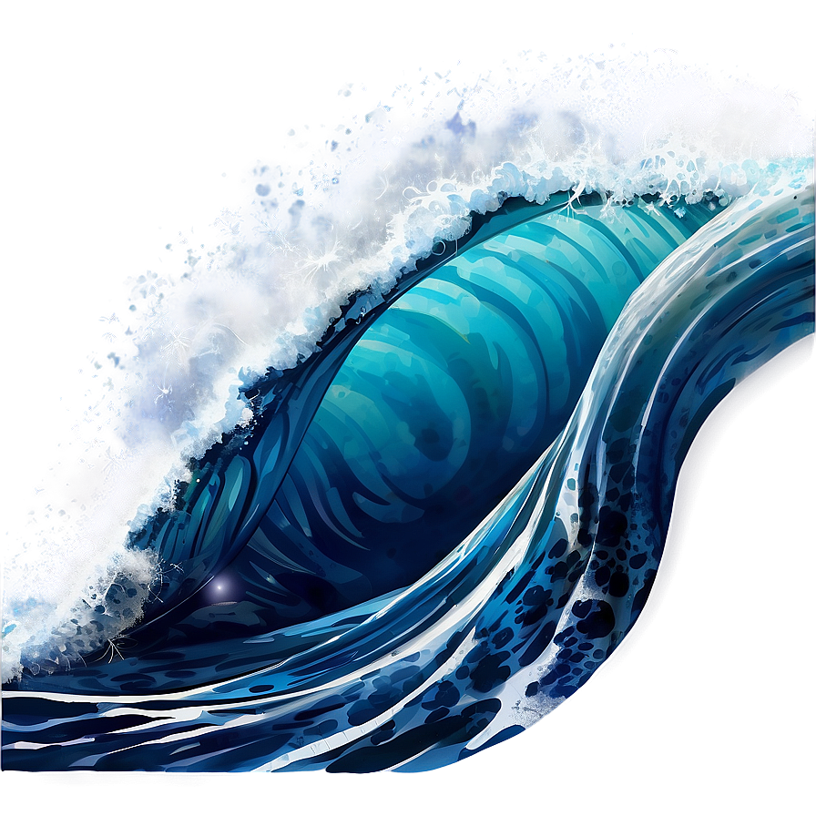 Ocean Wave Illustration Png 06132024 PNG Image