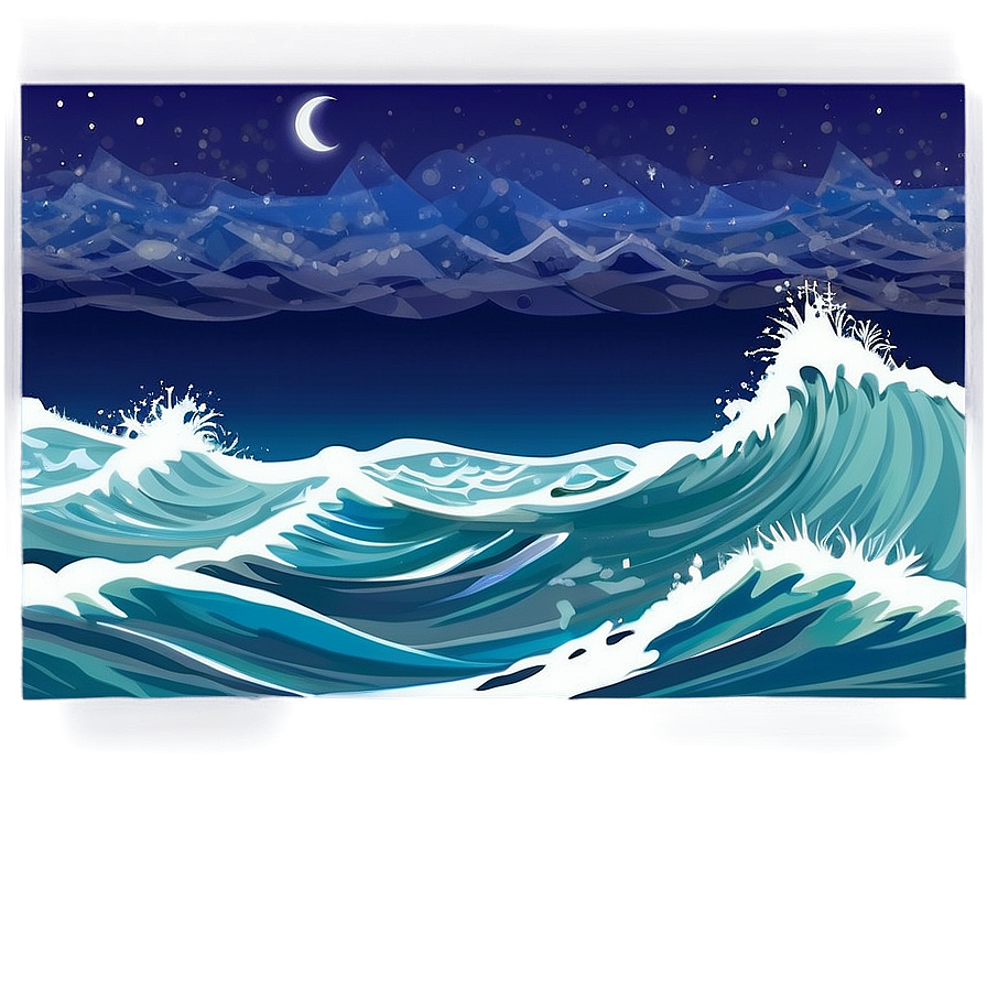 Ocean Wave Night Png 20 PNG Image