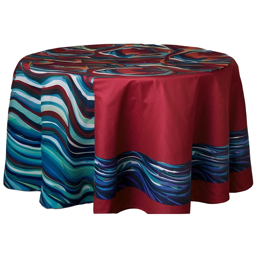 Ocean Wave Pattern Table Cloth Png 65 PNG Image