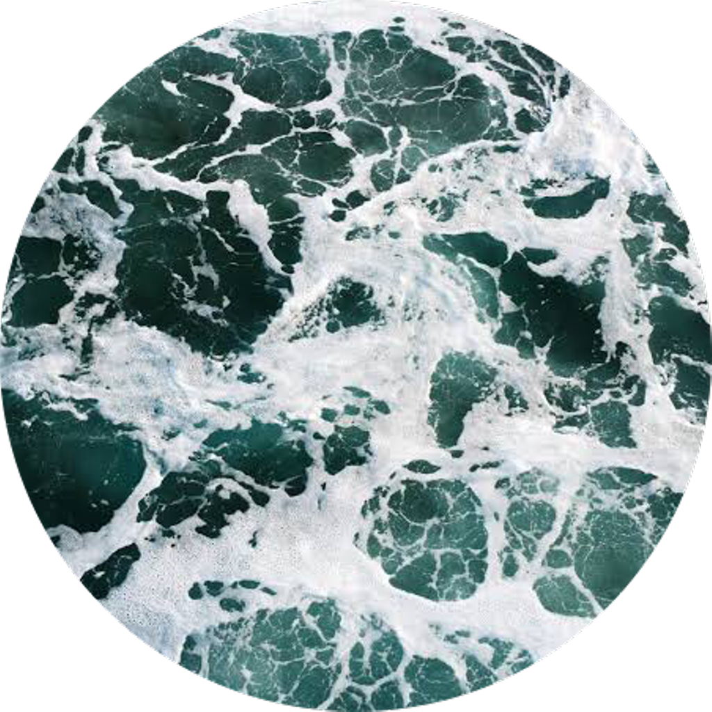 Ocean Waves Circle Background PNG Image