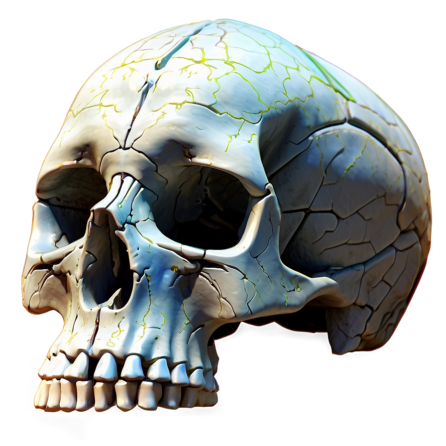 Oceanic Skull Visualization Png B PNG Image