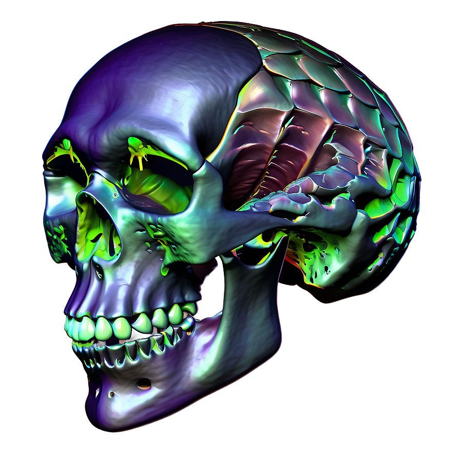 Oceanic Skull Visualization Png C PNG Image