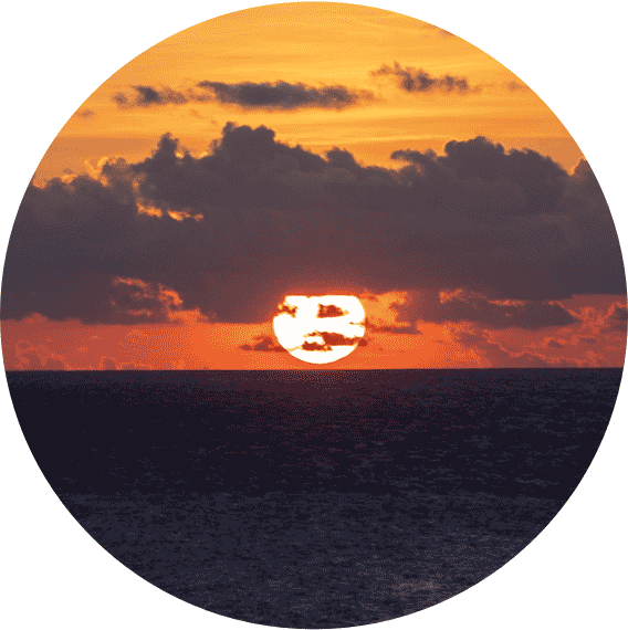 Oceanic Sunset Backdrop PNG Image