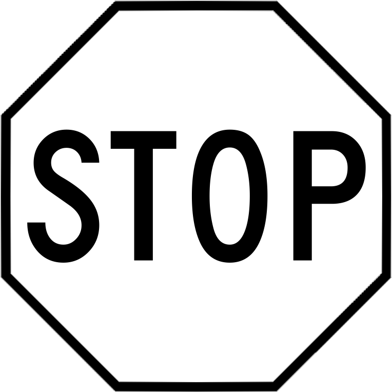 Octagonal Stop Sign Graphic PNG Image