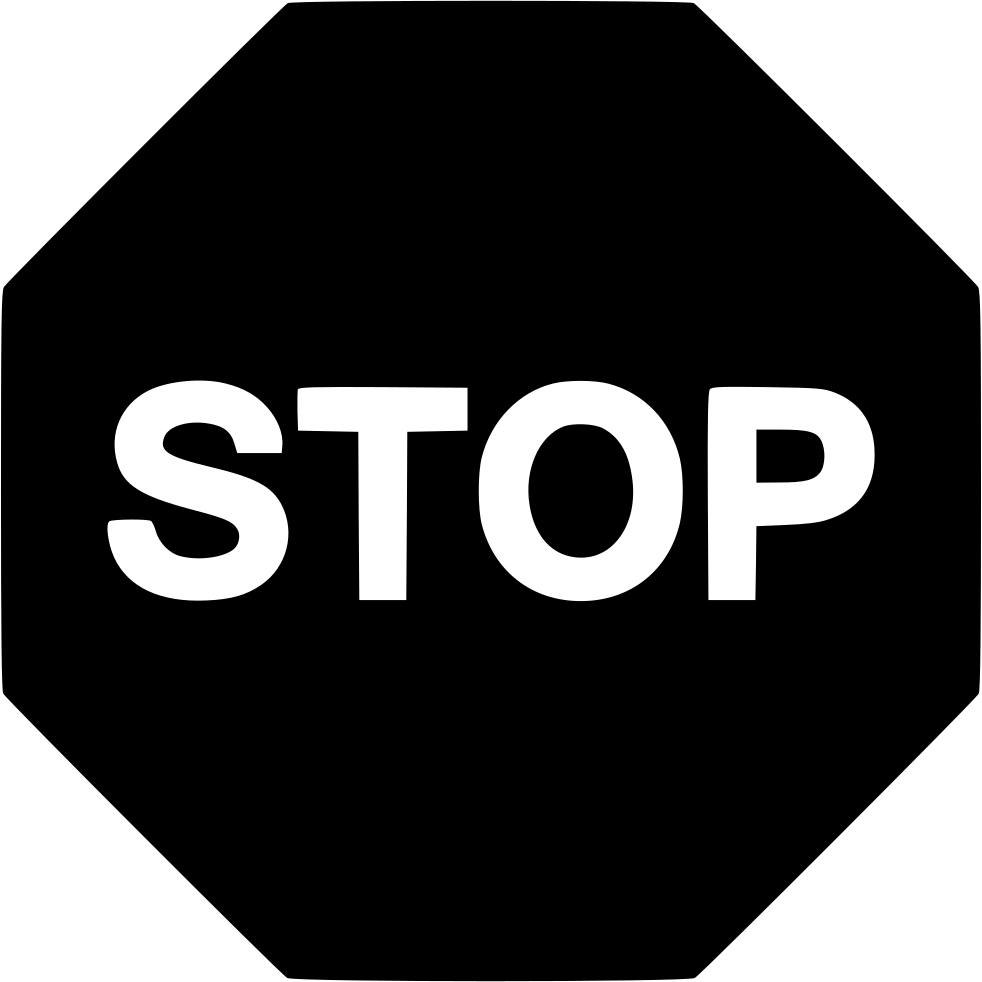 Octagonal Stop Sign PNG Image