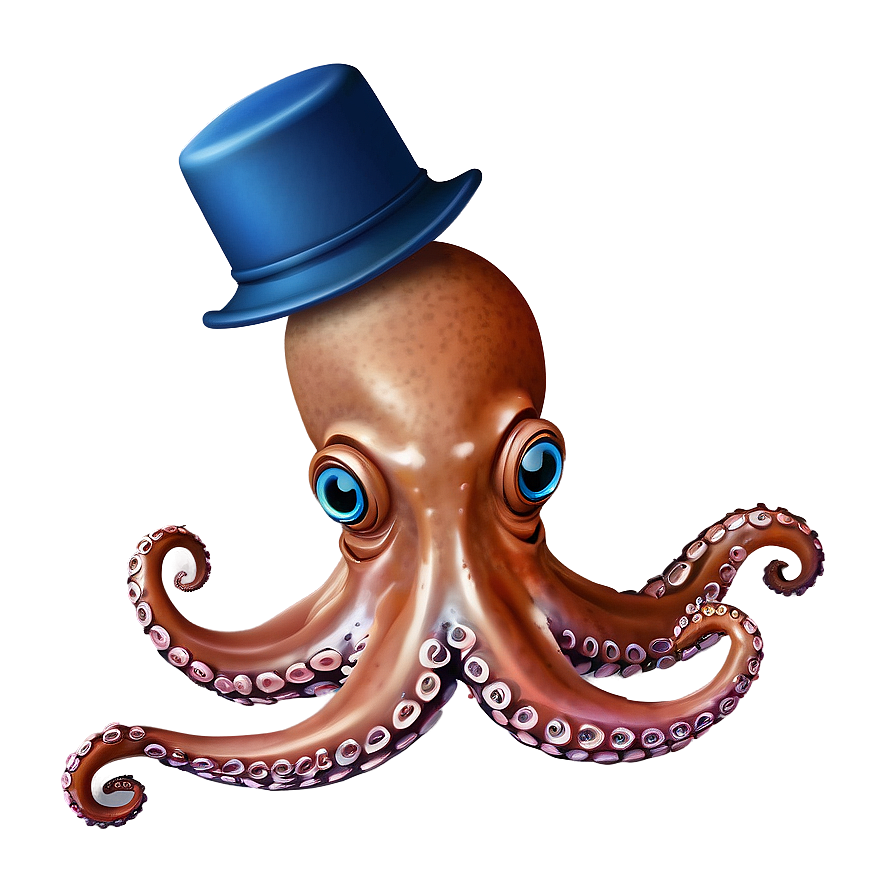 Octopus With Hat Png 05062024 PNG Image