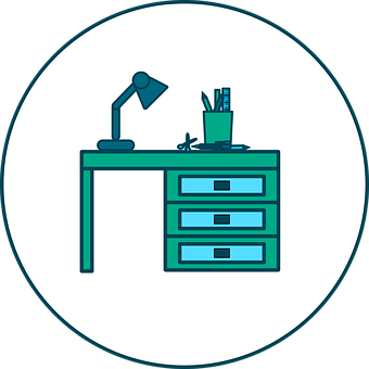 Office Desk Icon PNG Image