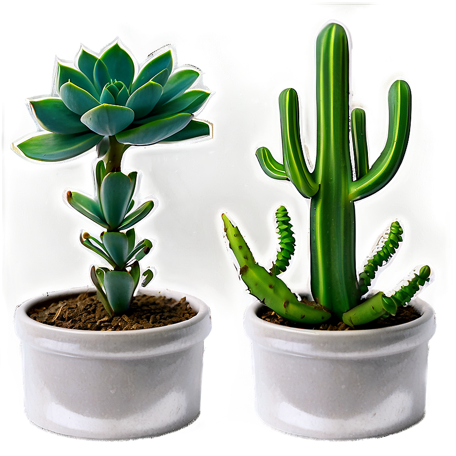 Office Desk Succulents Png 06212024 PNG Image