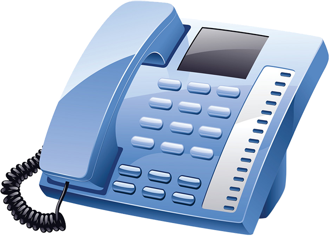 Office Telephone Vector Illustration PNG Image