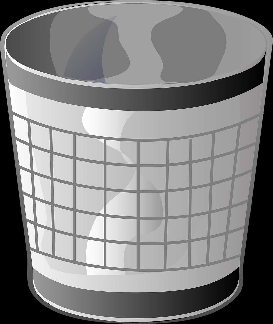 Office Wastebasket Vector Illustration PNG Image